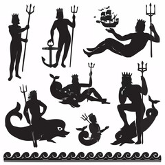 Neptune Silhouettes - Sea God... © sonu