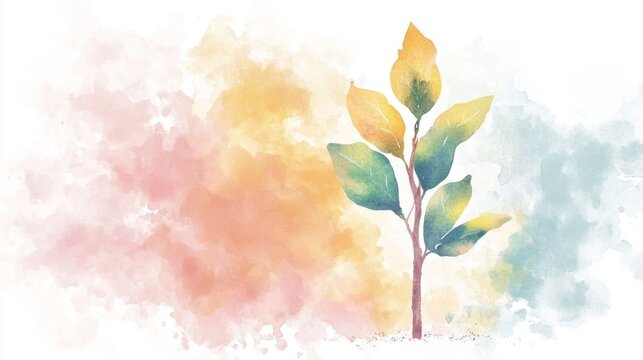 Young sapling thriving on pure white backdrop, celebrating the significance of trees on National Love a Tree Day.