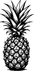 Obraz premium Intricate Pineapple Line Art
