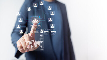 Entrepreneurial concept promotes effective network contact development, corporate cooperation, company strategy alignment, and career advancement through conference engagement