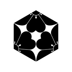 片喰紋・三つ割り亀甲片喰（みつわりきっこうかたばみ）/ 六角三つ割り片喰（ろっかくみつわりかたばみ）