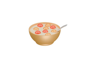 sweet dumplings icon 3d illustration render
