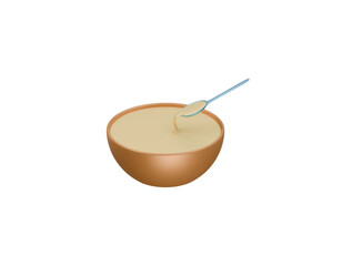 condensed milk icon 3d illustration render