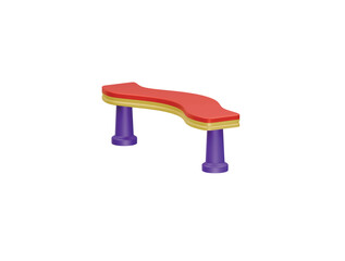 balance beam icon 3d illustration render