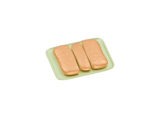 chicken katsu icon 3d illustration render