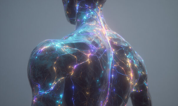 ANATOM&Iacute;A DIGITAL SIMPLIFICADA DEL CUERPO HUMANO CON RESPLANDOR