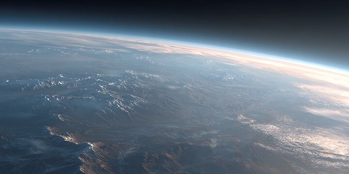 ALBA TERRESTRE VISTA DALLO SPAZIO: IMMAGINE HDR AD ALTA RISOLUZIONE