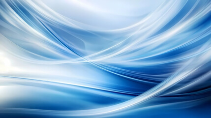 Fototapeta premium Abstract Blue and White Flowing Lines Design