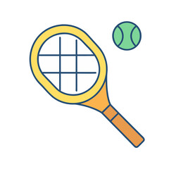 Tennis racket and ball icon