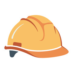 Yellow hard hat safety protection for construction workers