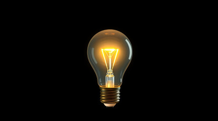 A high tech 3D render of an illuminated glowing light bulb symbolizing innovation creativity and the power of technology to enlighten and inspire  category Technology