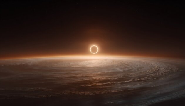 ANELLO LUMINOSO SULL'ORIZONTE PLANETARIO