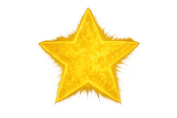 Obraz premium Bright golden star burning with a fiery effect on a transparent background, ideal for graphic design projects