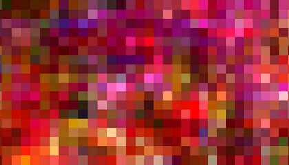 Fototapeta premium Abstract Pixelated Red Mosaic. (1)