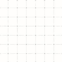 Naklejka premium A minimalist and clean geometric grid pattern featuring light gray dots connected by subtle lines on a pristine white background, perfect for modern design.