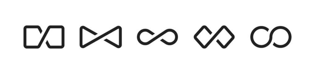 Obraz premium Infinity icon set. Vector EPS 10