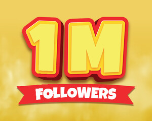 1 Million Followers Celebration Banner