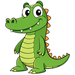Fototapeta premium Crocodile Cartoon Vector PNG