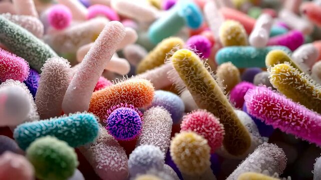 Microscopic organism layer: good structure, gut design, culture sample, rod species, bacterial feature, lactic entity, floating figure, microbiome portion, flora shape, life cell, unit