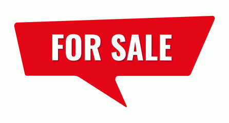 For sale red banner