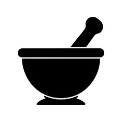 Silhouette of a wooden pestle used for pounding spices kitchen tool vector