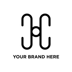 Dual Link simple bold line minimal logo.eps