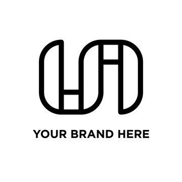  Wave Grid simple bold line minimal logo