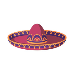 Vibrant Mexican Sombrero Hat Illustration