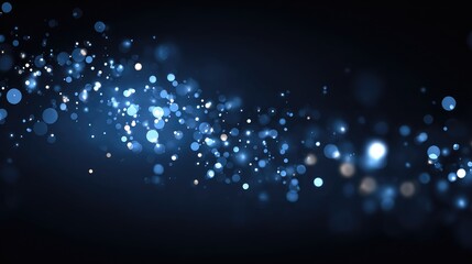 Abstract swirling blue & white lights