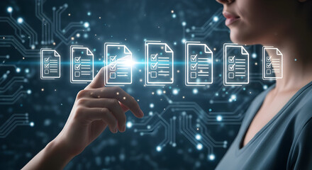 Data security and cloud infrastructure overview with interactive digital server interface