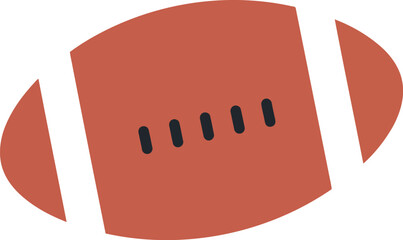 American football ball isolated on white background