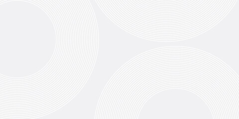 Abstract white glowing geometric lines on gray background. Modern shiny blue circle lines pattern. Futuristic technology concept.