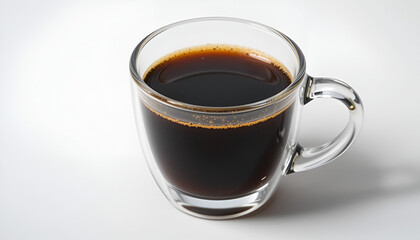 Naklejka premium Expresso coffee shot top view 
