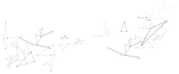 Vector abstract Connextions dots and lines. Global network technology concept.