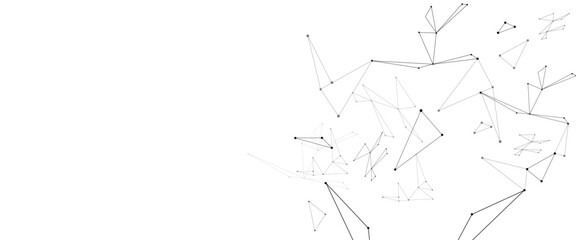 Vector abstract Connextions dots and lines. Global network technology concept.