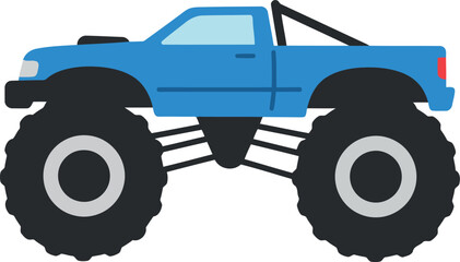 Blue monster truck off road adventure