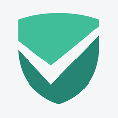 Shield check mark split eps