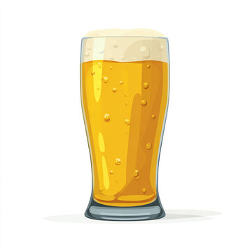 flat vector beer pint glass
