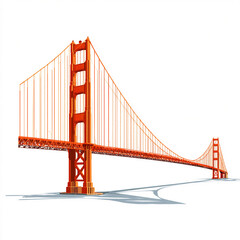 Obraz premium flat vector Golden Gate Bridge
