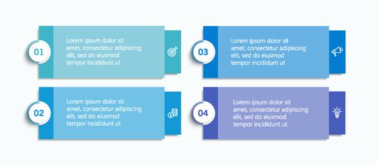 Business infographic template with 4 options, workflow, process chart. Can be used for workflow layout, diagram, annual report, web design, steps or processes	
