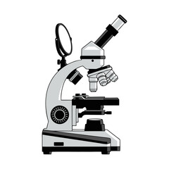 microscope isolated on white