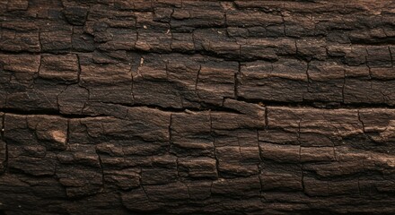 Fototapeta premium A macro texture of dark, weathered wood.