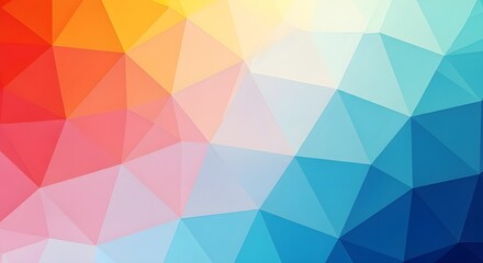 Colorful Abstract Geometric Polygonal Background | Vibrant Triangles Pattern for Modern Design, Technology and Presentation Templates
