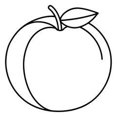 Simple elegant minimal peach line drawing illustration