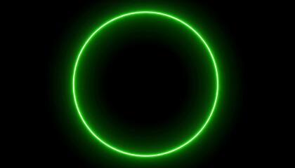 Bright green circle glow