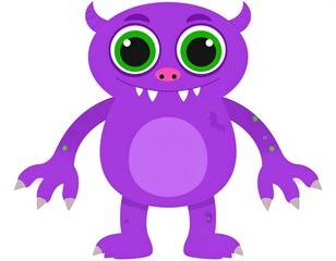 Fototapeta premium Cute purple monster
