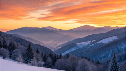 Obraz premium sunrise in the mountains