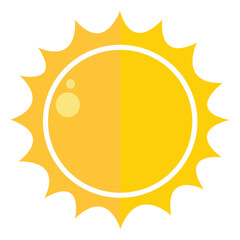 Sun symbol icon on isolated background vector illustration