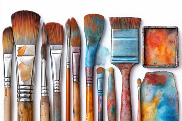 Fototapeta premium A realistic set of watercoior paint