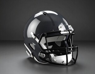 Fototapeta premium Dark gray football helmet